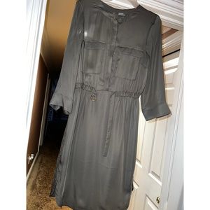 Army Green Long Sleeve Dress